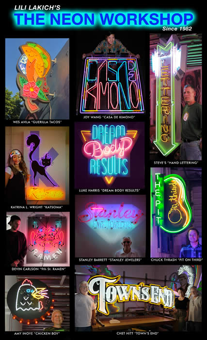 NEON SIGNS CREATED IN THE NEON WORKSHOP